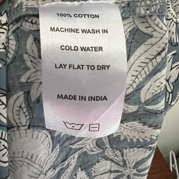 Marea The House Dress Blue Modern Floral Cotton Midi Prairie Cottagecore Summer - Picture 14 of 16